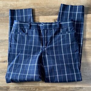 Banana Republic Women’s  Sloan Blue Checkered Dress Pants